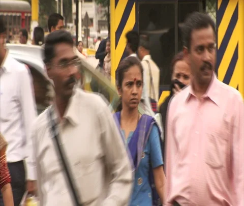 MS pedestrians crossing busy street. Stock Footage 86742353