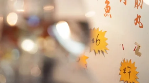 MS R/F Orange fish swimming in plastic bags / Hong Kong, China Stock Footage 69930487