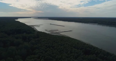 Ms River Barge 4k Stock Footage 124987303