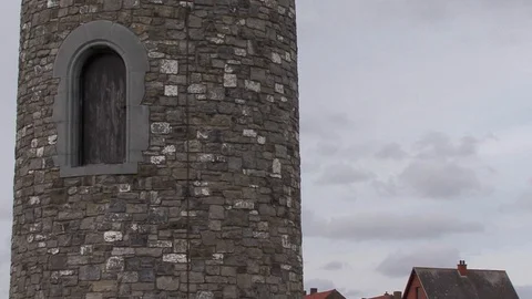 MS Round Tower Window at Messines Peace Park, Belgium Stock-Footage 98188421
