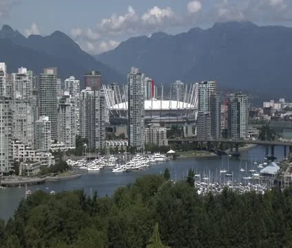 MS Stadium and False Creek Stock Footage 11565269