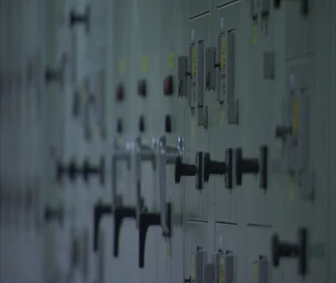 MS wall of gauges inside Shenhua Sanhe power station Stock Footage 86746500