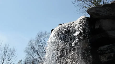 MS on Waterfall Stock Footage 1808395