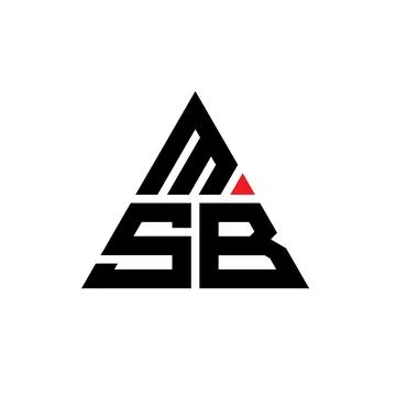 MSB triangle letter logo design with triangle shape. MSB triangle logo desi.. Stock Illustration