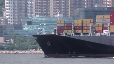 MSC Container Ship Sail-By Stock Footage 51746692