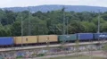 MSC Containers Cars Train Passing Moving European Tracks Railway Infrastructure HD Footage