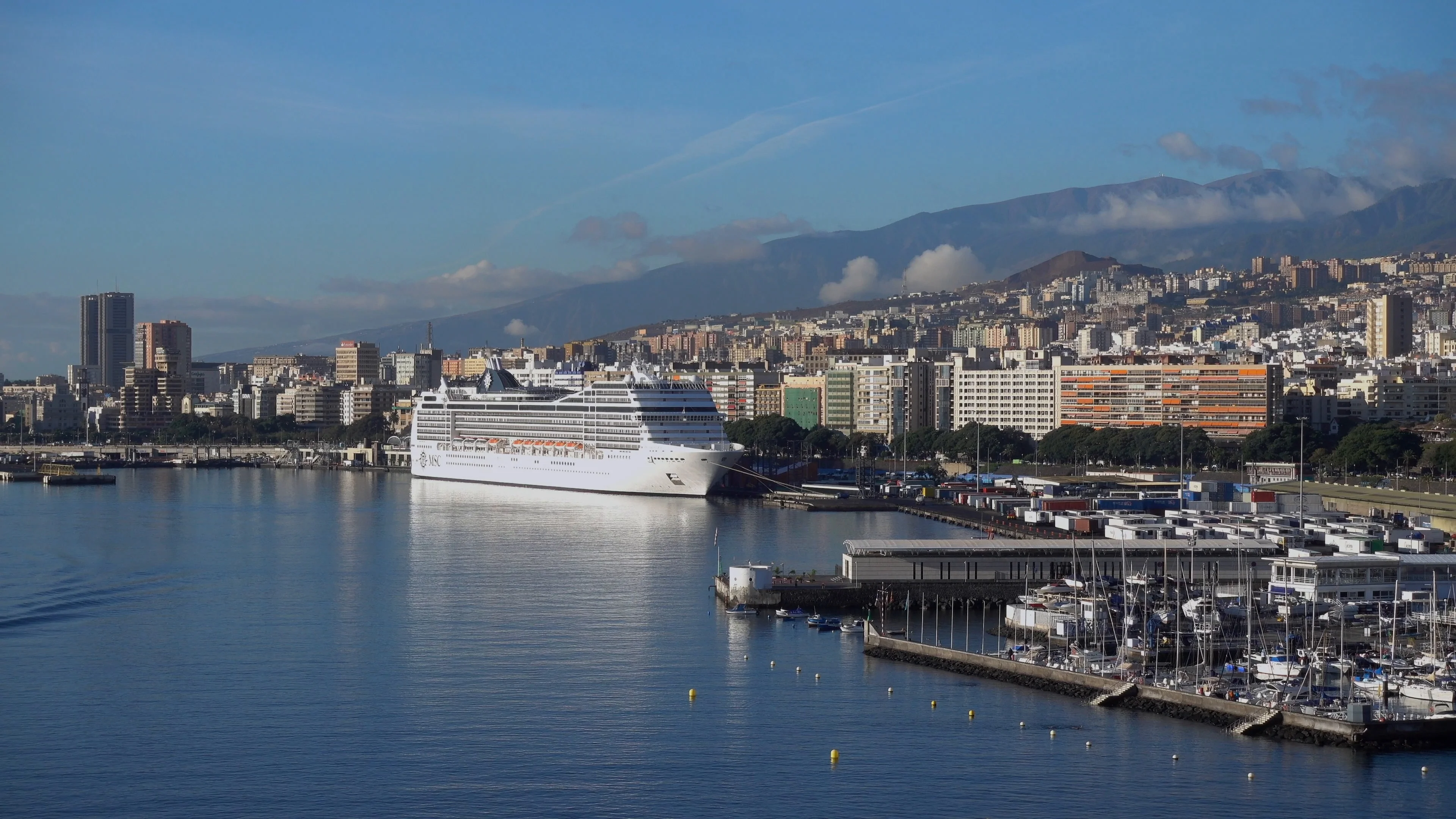 Msc Cruise Ship In The Port Harbor Of Sa Stock Video Pond5