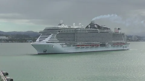 MSC Seaside cruise ship Stock Footage 100687370