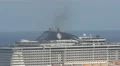 MSC Splendida cruise ship anchored in Barcelona port 4k or 4k+ Resolution