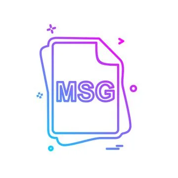 MSG file type icon design vector Stock Illustration