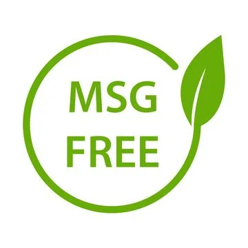 MSG FREE icon vector. Glutamate no added food package sign for your website.. Stock-Illustration