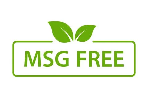 MSG FREE icon vector. Glutamate no added food package sign for your website.. Stock Illustration