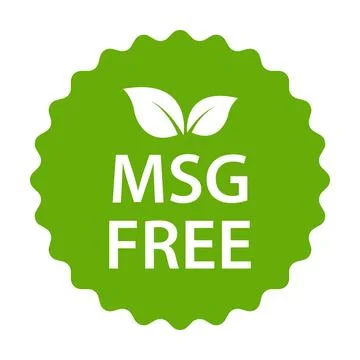 MSG FREE icon vector. Glutamate no added food package sign for your website.. 스톡 일러스트