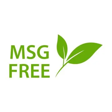 MSG FREE icon vector. Glutamate no added food package sign for your website.. Stock Illustration