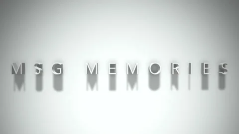 Msg memories 3D title animation white text on a white background Stock Footage 299420546