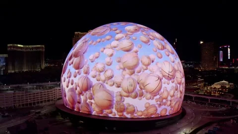 MSG Sphere 4k Basketballs Video stock 248480383