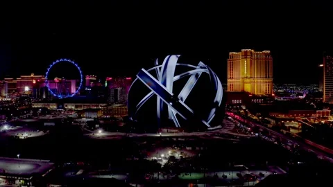 MSG Sphere 4k Black Marble Video stock 248480346