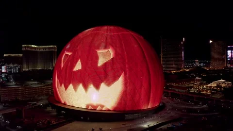 MSG Sphere 4k Pumpkin Stock Footage 248480490