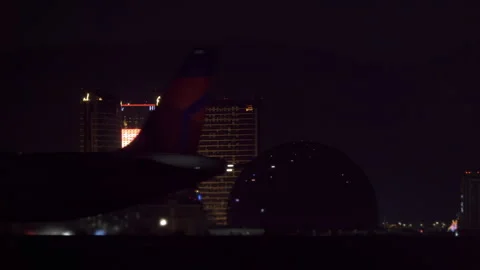 MSG Sphere is light up in Las Vegas, Nevada. Stock Footage 249377979