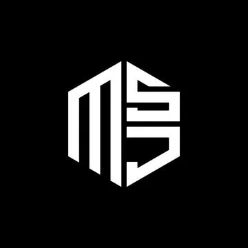 MSJ logo MSJ icon MSJ monogram MSJ letter minimalist Circle flat Unique mod.. Stock Illustration