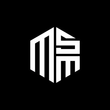 .MSM logo MSM icon MSM monogram MSM letter minimalist Circle flat Unique mo.. Stock Illustration