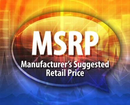 MSRP acronym word speech bubble illustration Stock Illustration