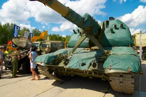 Msta-S2S19M1 self-propelled 152 mm howitzer Foto stock