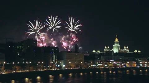 Msu Building And Firework 動画素材 54176605