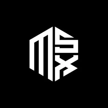 MSX logo MSX icon MSX monogram MSX letter minimalist Circle flat Unique mod.. Stock Illustration