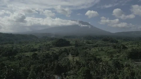 Mt. Agung rice fields Sidemen -ungraded 스톡 동영상 201066055
