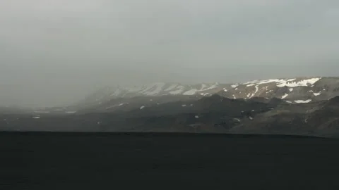 Mt Askja Cloud Covered North-East Iceland Stock Footage 166956956