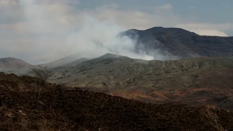 Mt Aso, Japans largest active volcano Stock-Footage 236515797