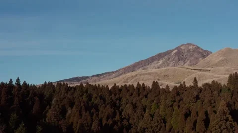 Mt Aso, Japans largest active volcano caldera Stock Footage 260851366