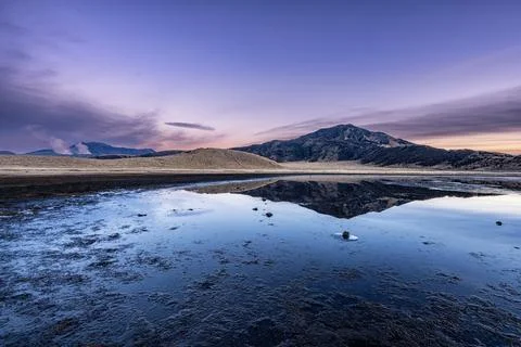 Mt Aso, Japans largest active volcano caldera Stock Photos