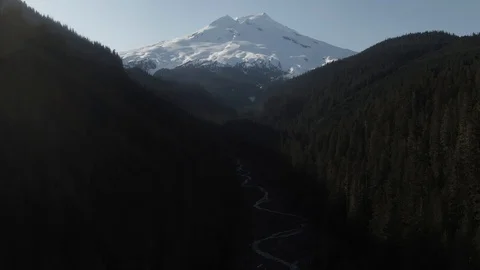 Mt Baker in the spring time from Boulder Creek Stock-Footage 128276065