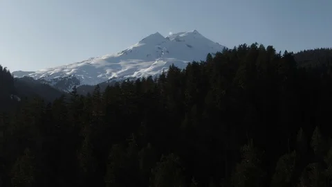 Mt Baker in the spring time from Boulder Creek Stock Footage 128276338
