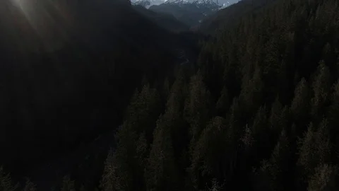 Mt Baker in the spring time from Boulder Creek Stock Footage 128276452