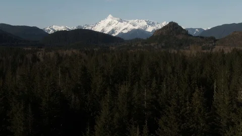 Mt Baker in the spring time from Boulder Creek Stock Footage 128276741