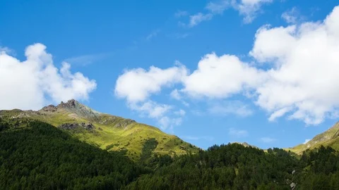Mt. Blauspitze summer timelapse Stockbeeldmateriaal 97076626