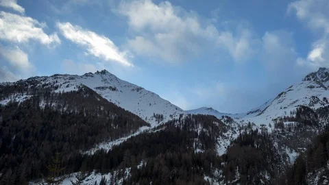 Mt. Blauspitze winter evening time lapse Video stock 89878020