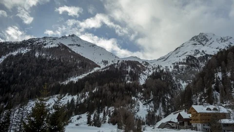 Mt. Blauspitze winter evening timelapse Stock Footage 88504256
