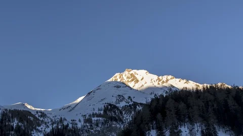 Mt. Blauspitze winter sunrise timelapse Stock Footage 87708826