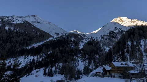 Mt. Blauspitze winter sunrise timelapse Stock Footage 90259201