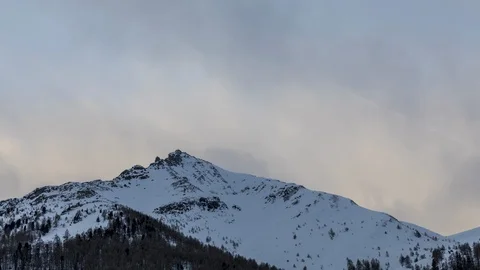 Mt. Blauspitze winter sunset timelapse Stock Footage 88499374