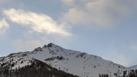 Mt. Blauspitze winter sunset timelapse Stock Footage 88640732