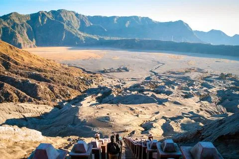 Mt Bromo volcanic plateau, Java, Indonesia Volcanic plateau of mount Bromo... Stock-Fotos