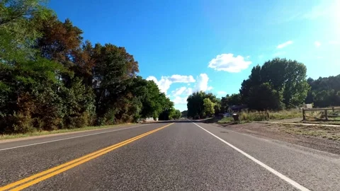 Mt Carmel, Utah August 16 2023 Driving 11090 Mt Carmel Johnson Canyon Stock Footage 339067153