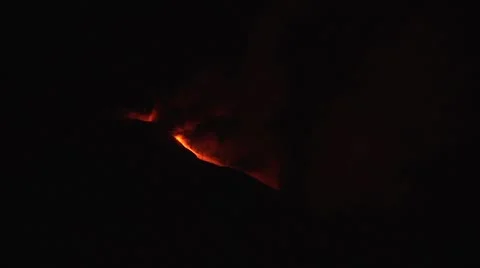 Mt. Etna eruption, 23 October 2011 Stock Footage 8914576