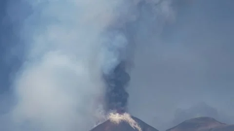 Mt. Etna Volcano in Sicily in spring, Italy Stock Footage 312025247