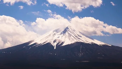 Mt Fuji on a clear day Stock Footage 113314983